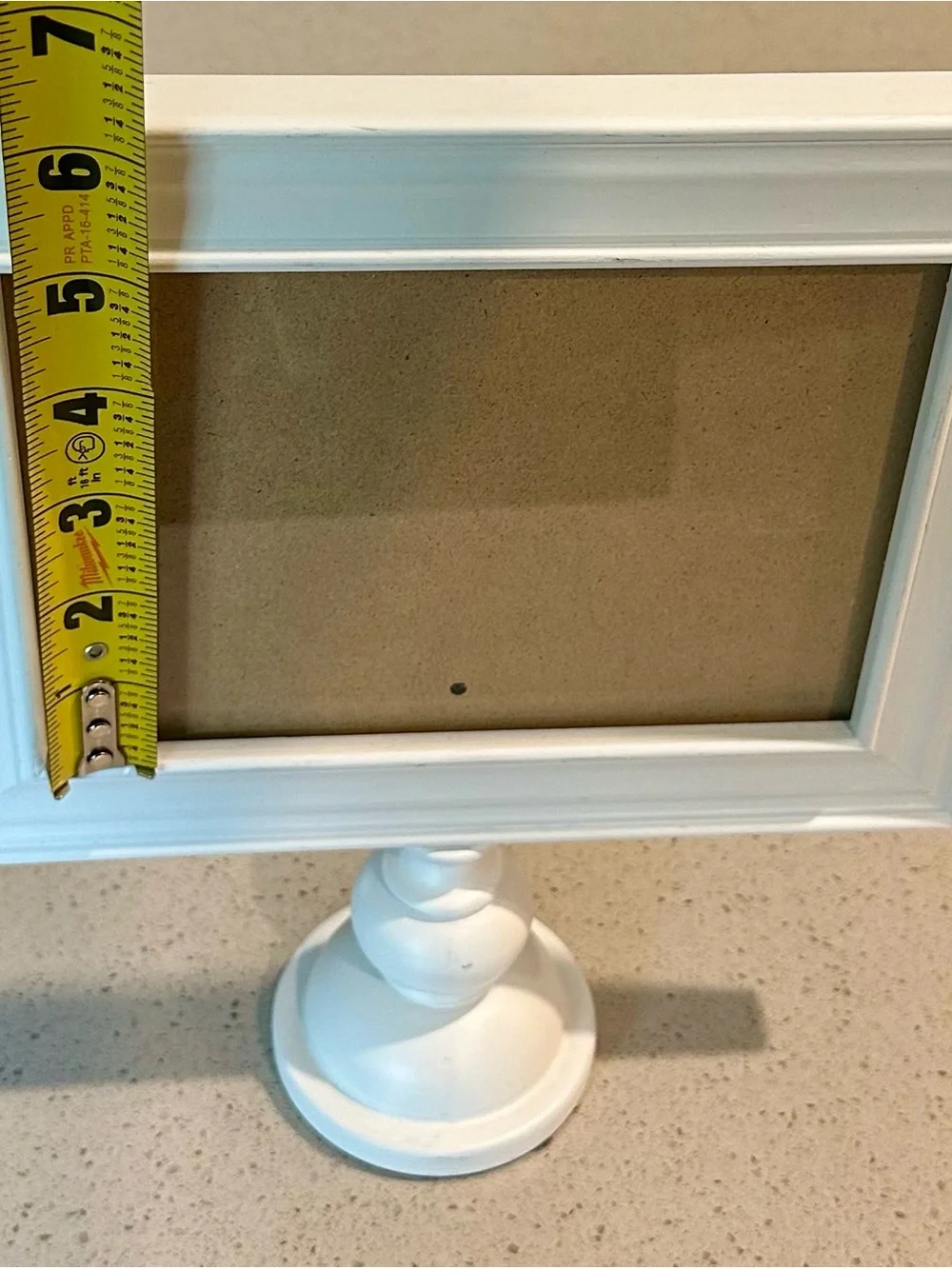 Classic White Pedestal Photo Frame Stand - Home Accents